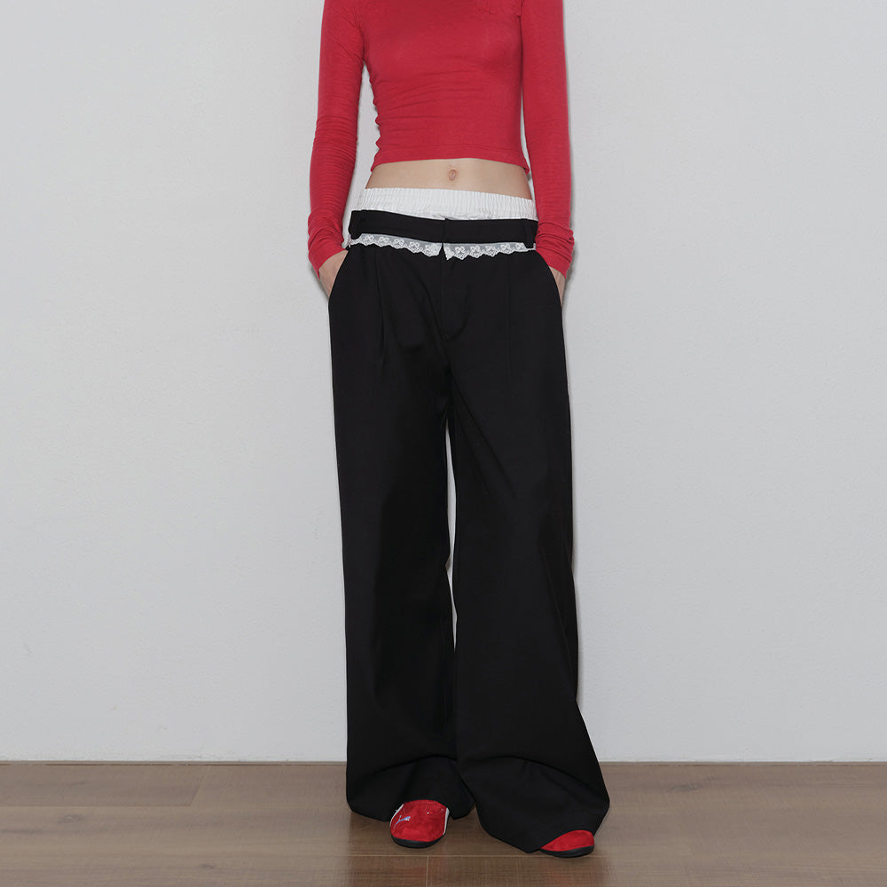 2AM POETRY "Office Escape" Lace Pants