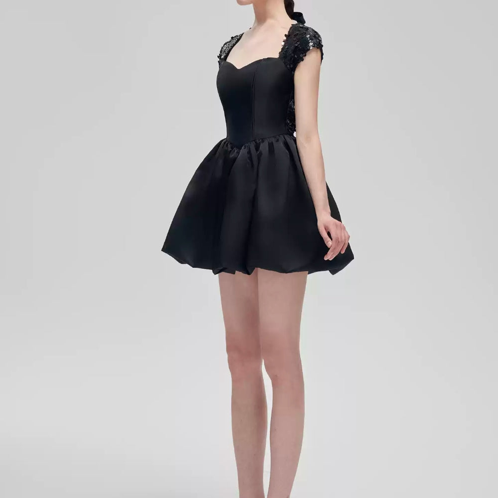 FA SOGNO Black Swan Sequin Dress