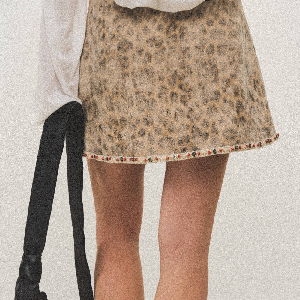 Dpercent|Leopard print skirt