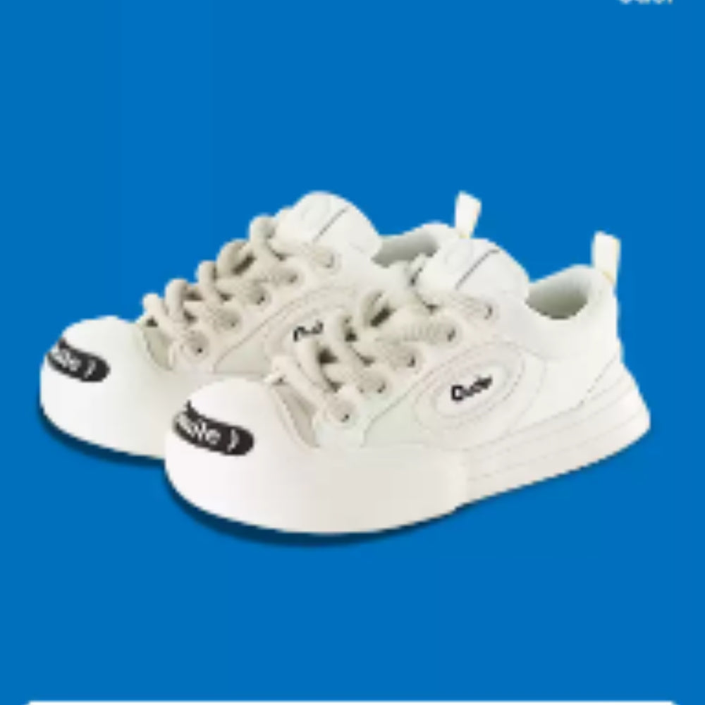 Ouder smiler open smile canvas shoes whiteX