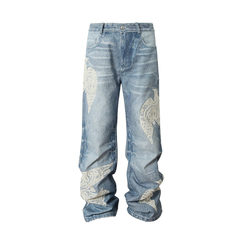 YADcrew Dove Print Jeans