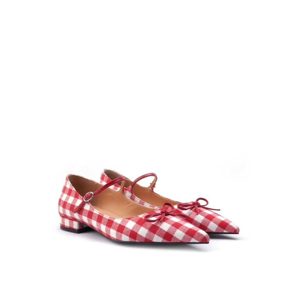 Colored Bridge丨Holiday Plaid Mary Jane Shoes Women's Bow Flats