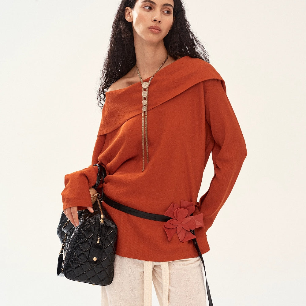 MEDIUM WELL Draped Neck Top
