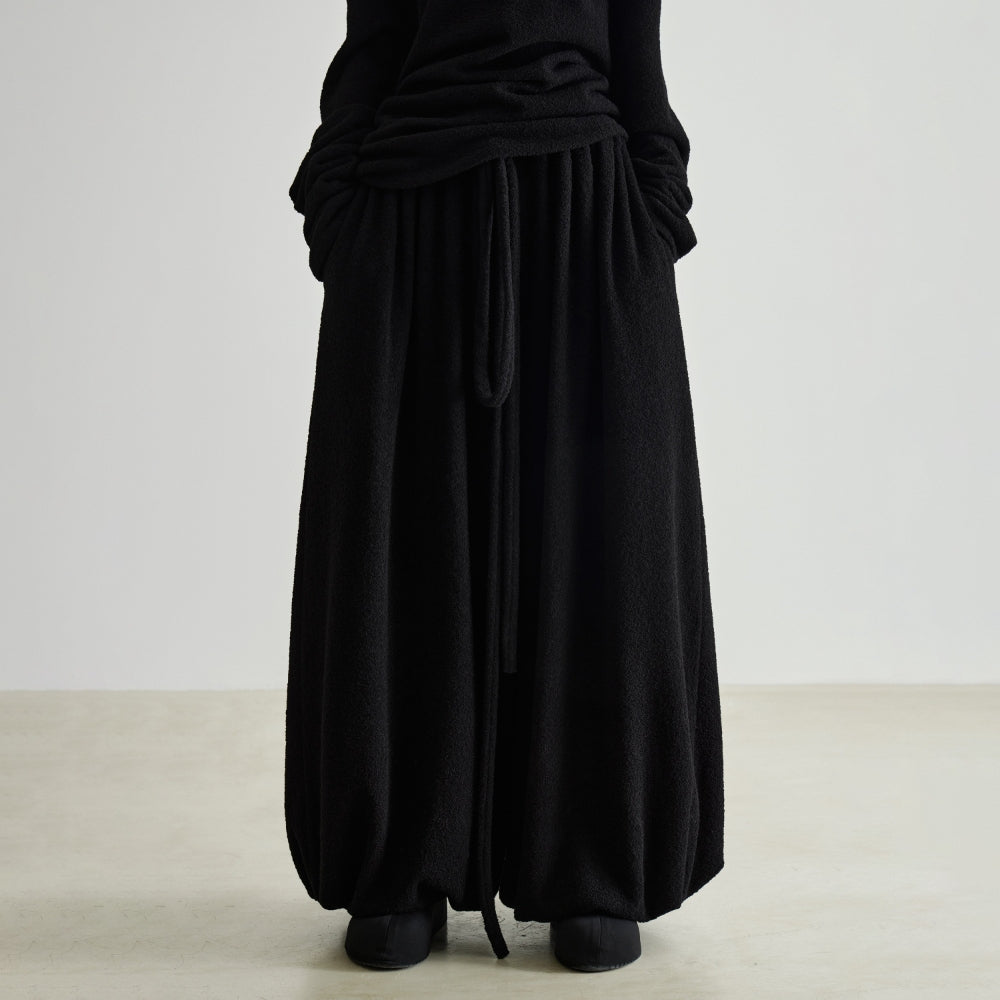 YUEXLIANG Simple air pleated grain wool pants