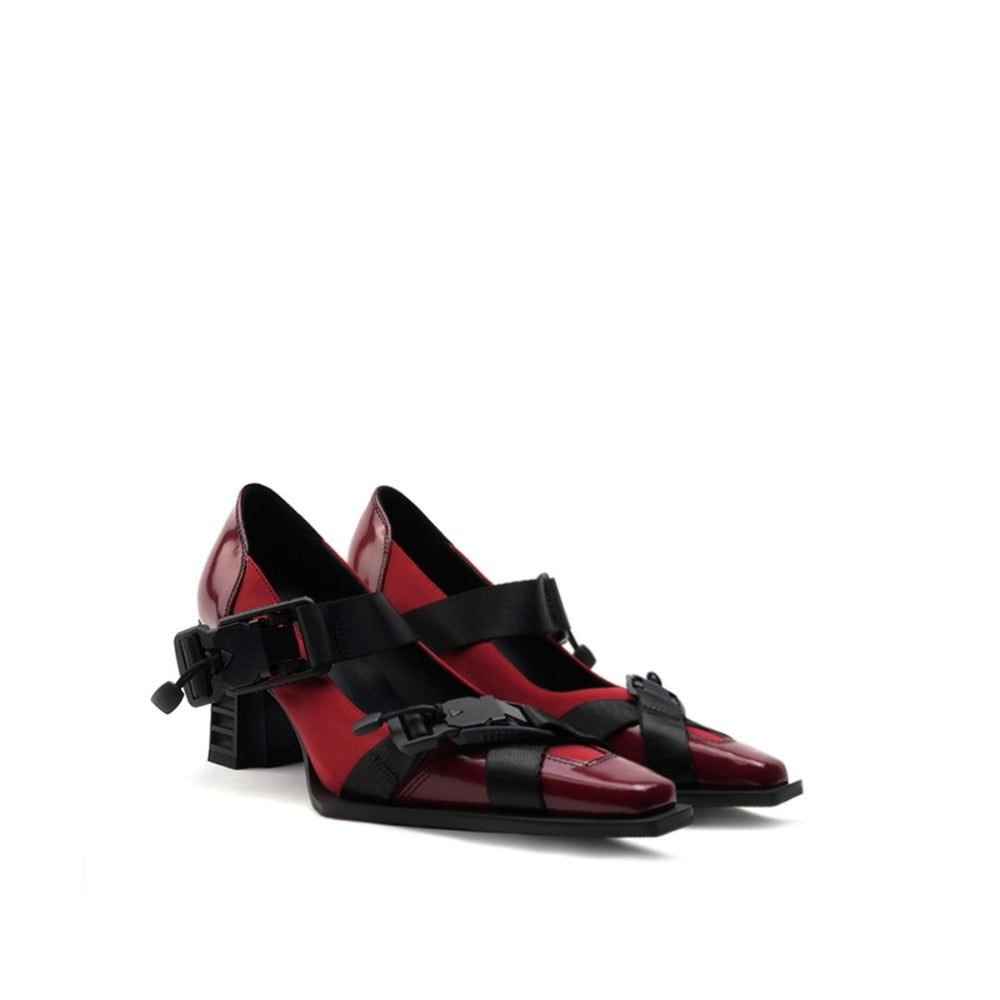 Colorful Bridge丨Deadpool color matching mid-heel functional Mary Jane shoes one-strap women's shoes
