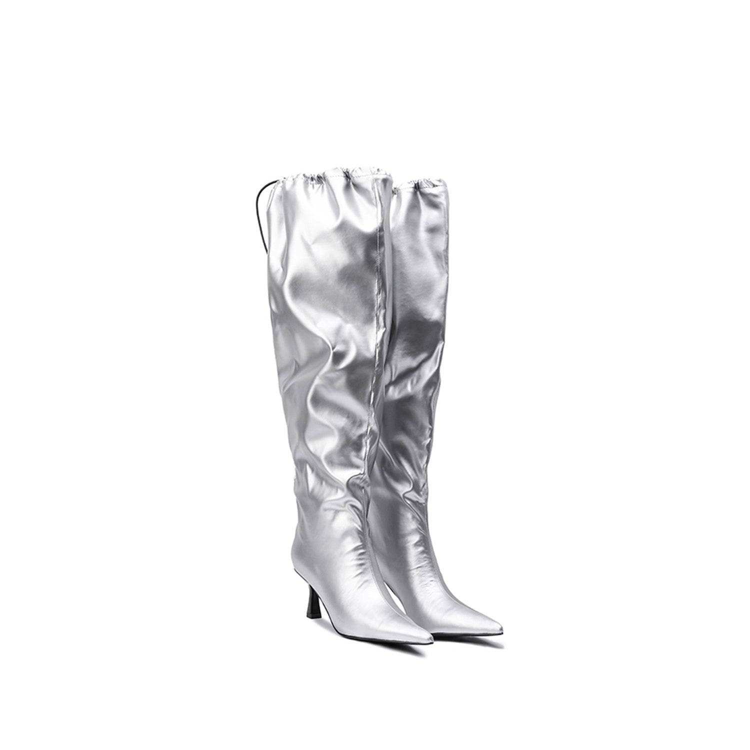 Colorful Bridge high boots wrinkled pointed futuristic women's boots