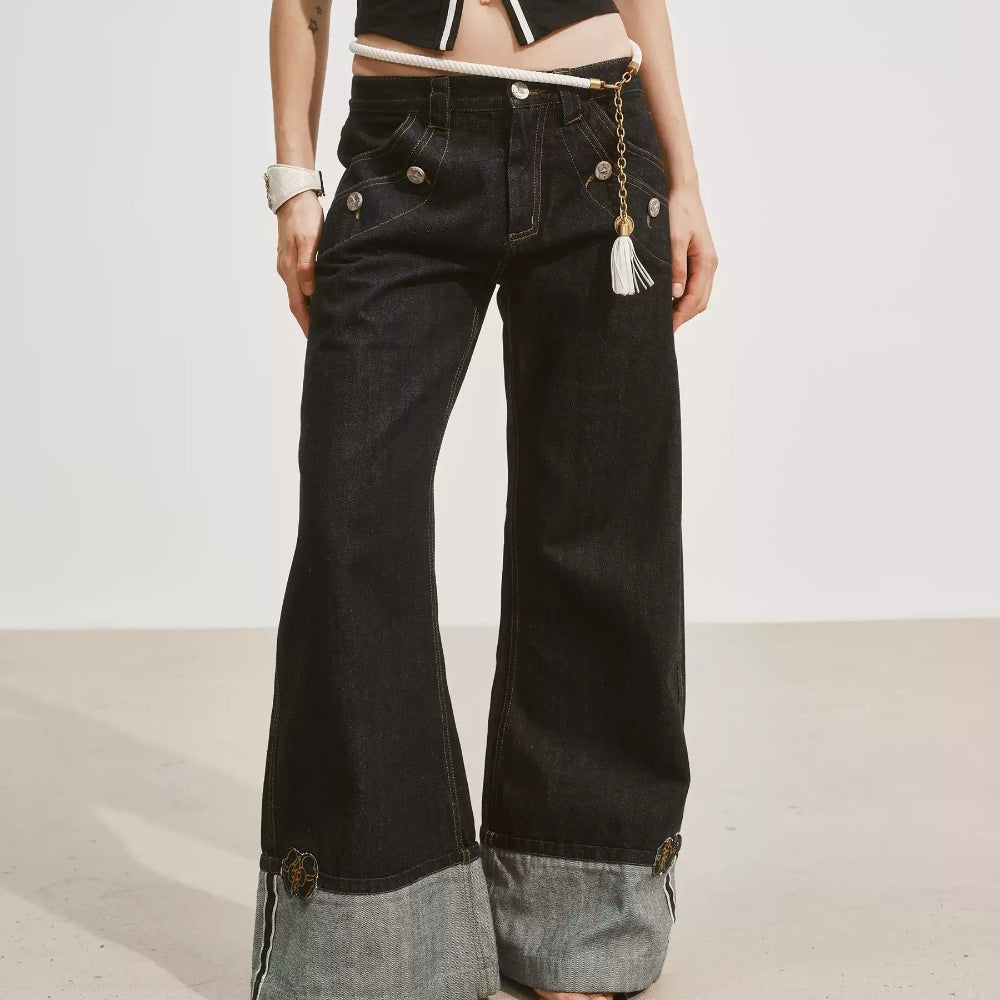 MEDIUM WELL Logo-embossed Jeans