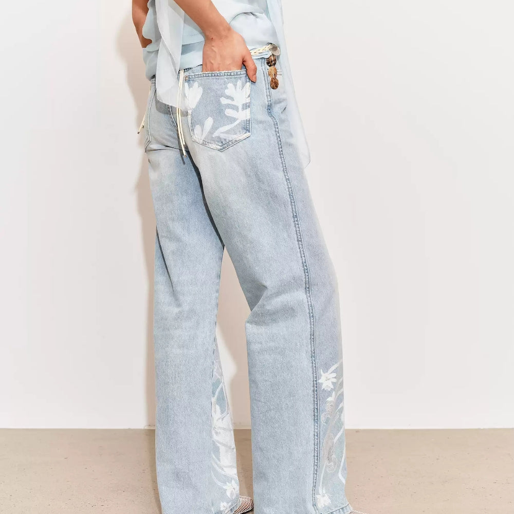 MEDIUM WELL Washed-out Printed Denim