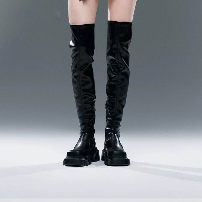 DAPHNELAB [Sugar Cube] Over-the-Knee Boots