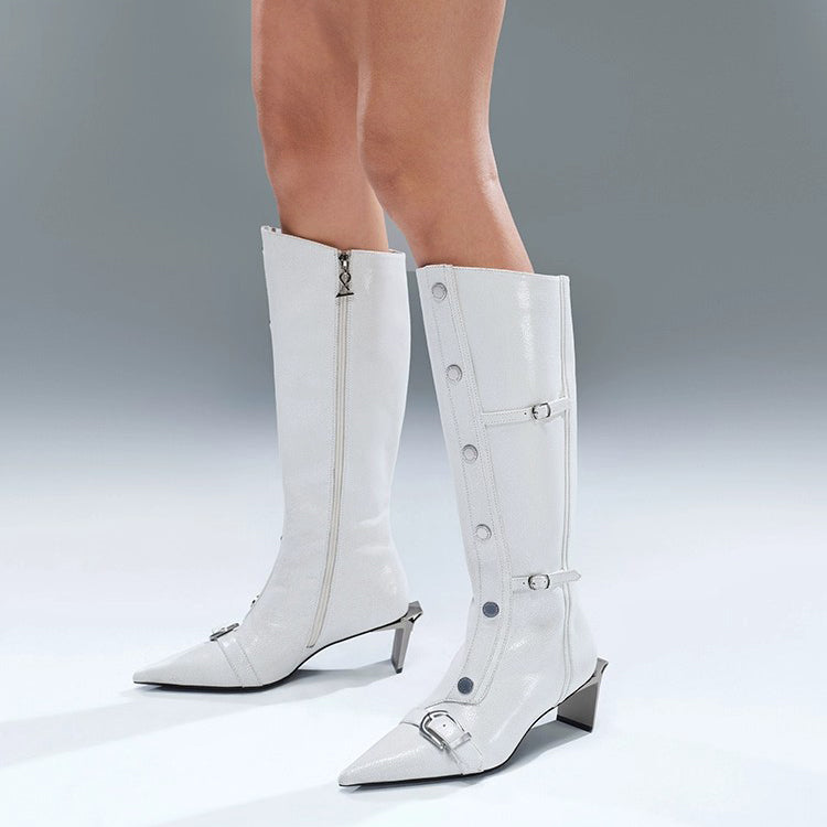 DAPHNE LAB [Sugar Cube Series] Pointed High Heel Boots