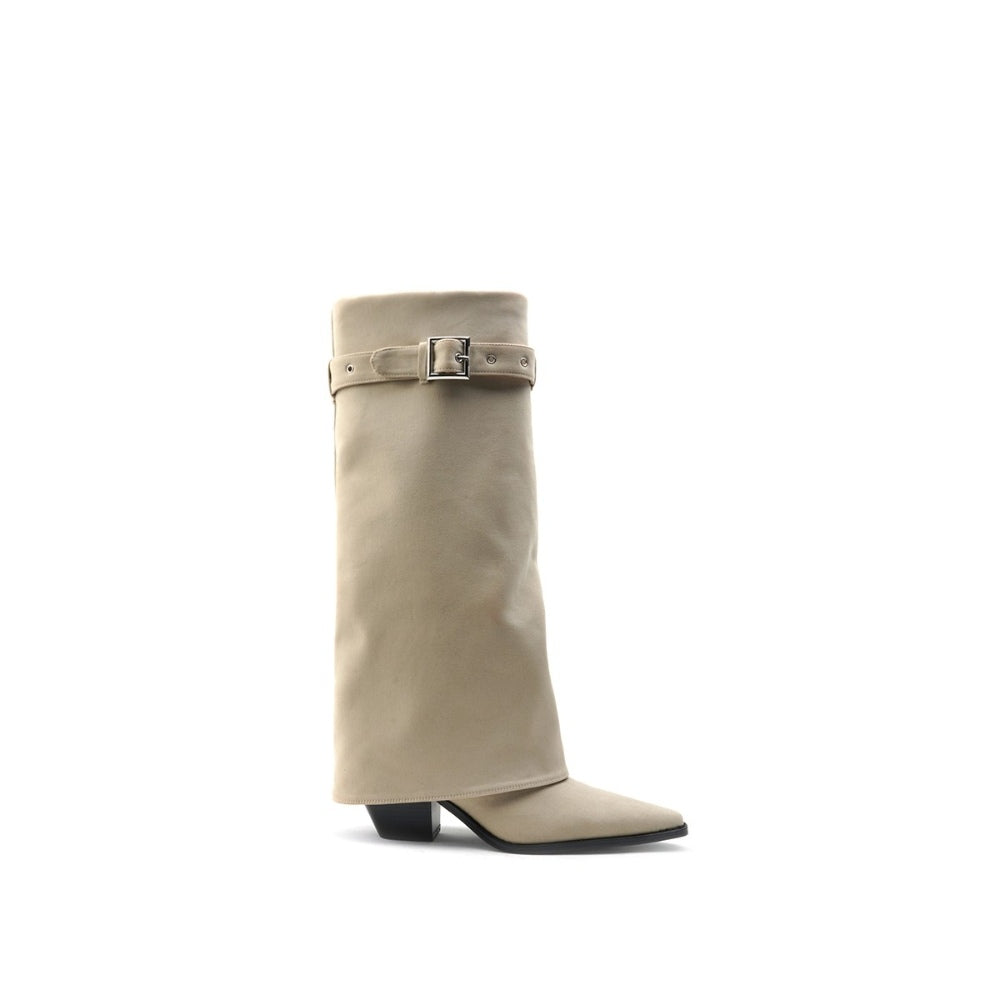 Colorful Bridge丨Pants boots designer buckled boots thick heel women's high boots
