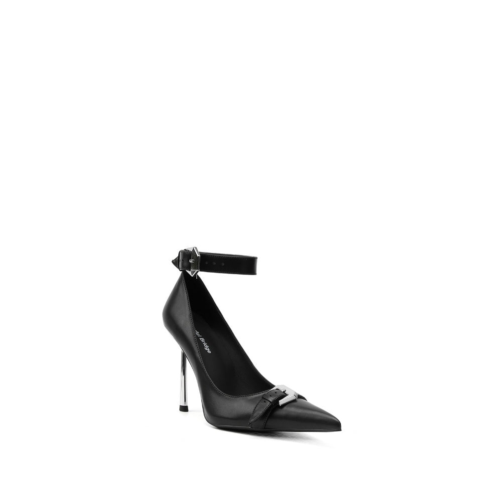 Colorful Bridge【Yueduo】Metal Buckle Strap High Heels