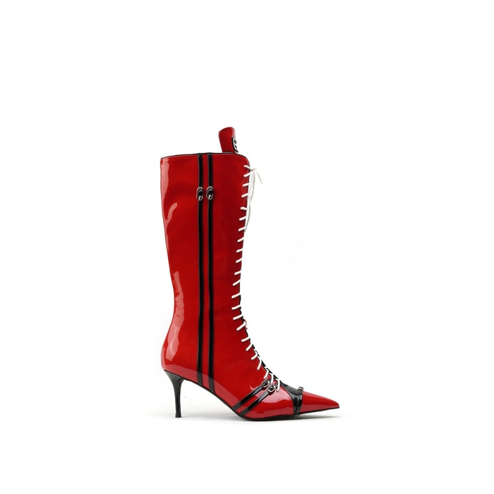 Colorful Bridge丨F1 Racing Series Designer Fashion Women's Knight Boots