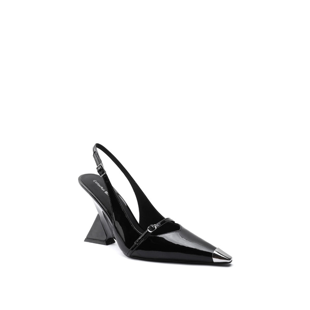Colorful Bridge special-shaped wedge high heel sandals with hollow back