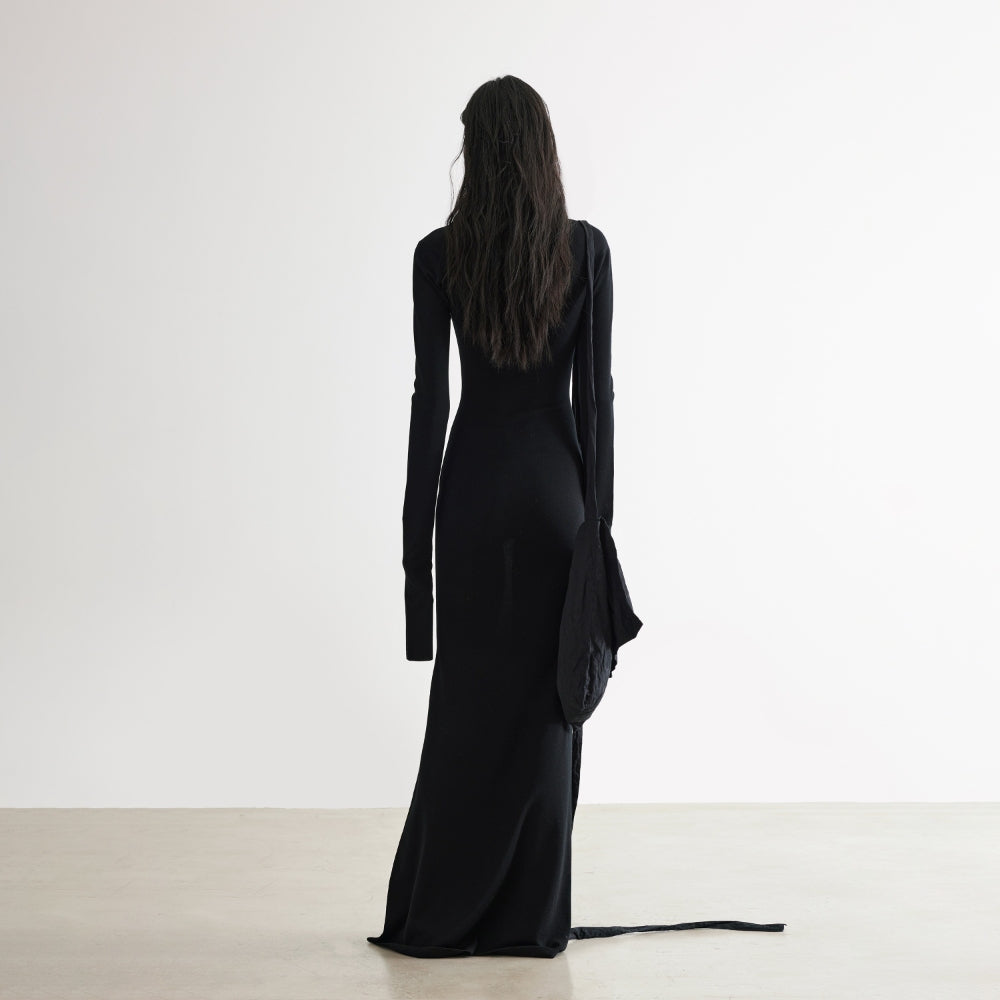 YUEXLIANG Reversible triangle hem wool dress