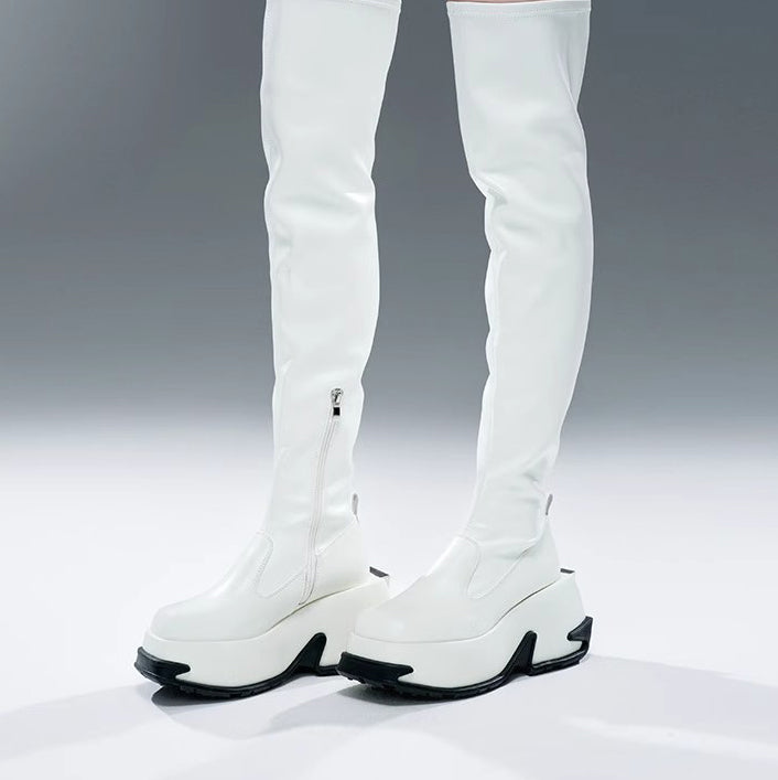 DAPHNELAB [Sugar Cube] Over-the-Knee Boots