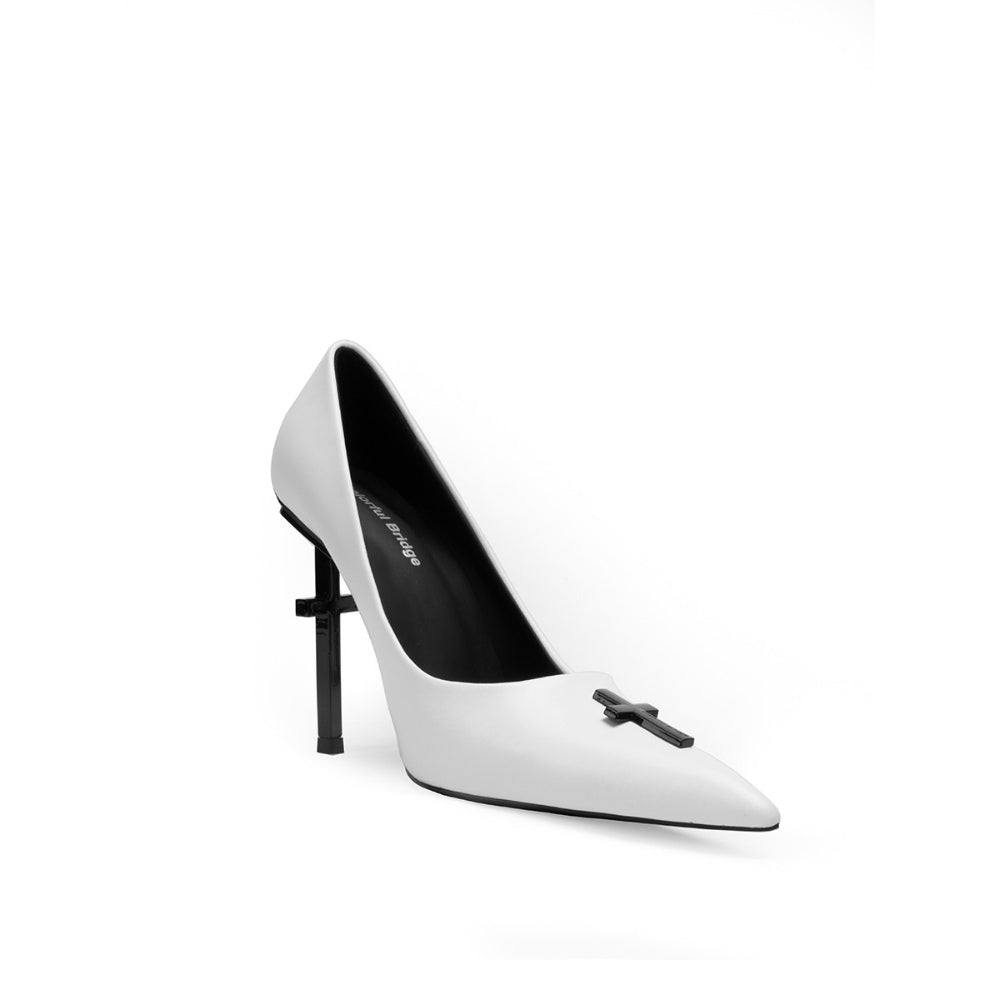 Colorful Bridge丨Crucifix Cross Series White Nun Women's High Heels