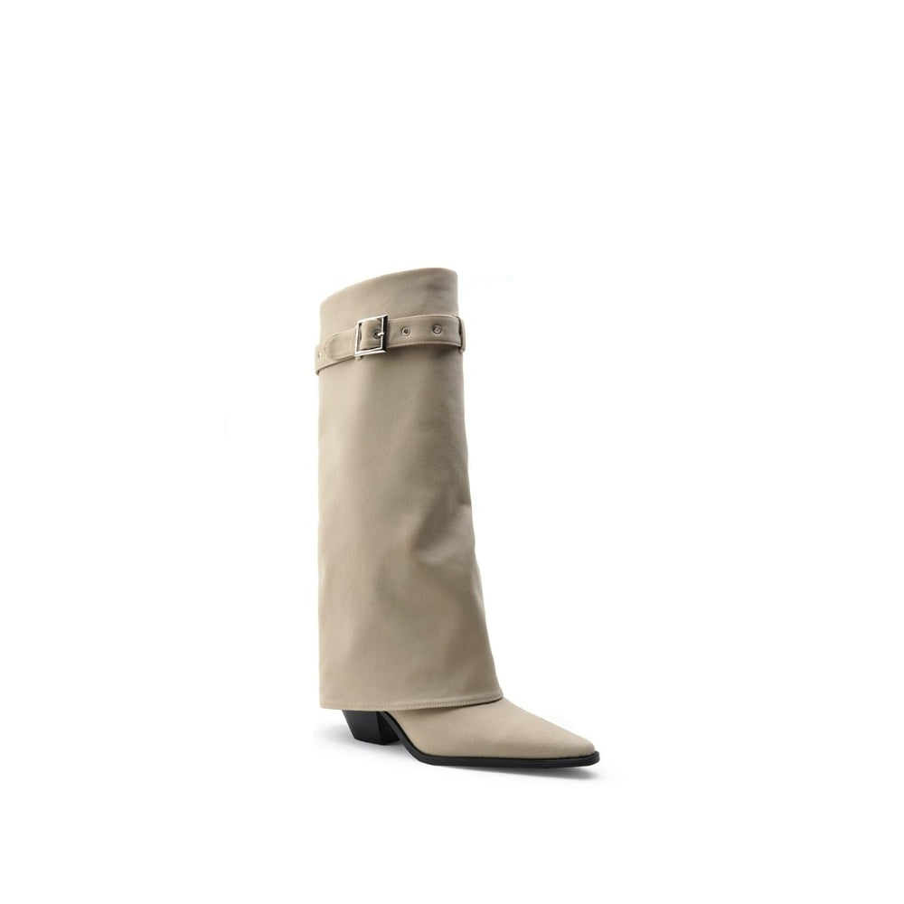 Colorful Bridge丨Pants boots designer buckled boots thick heel women's high boots