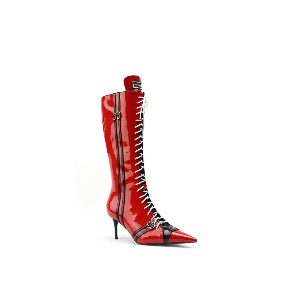 Colorful Bridge丨F1 Racing Series Designer Fashion Women's Knight Boots