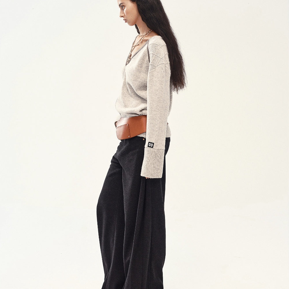 MEDIUM WELL Wool-Acetate Blend Trousers