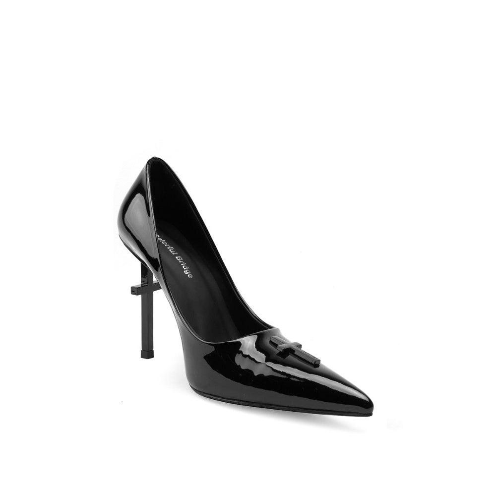 Colorful Bridge丨Crucifix Cross Series Rivet Pin Combination Women's High Heels