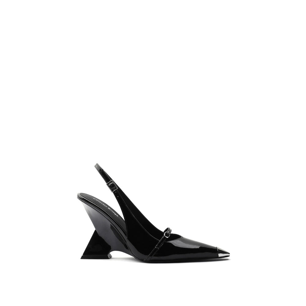 Colorful Bridge special-shaped wedge high heel sandals with hollow back