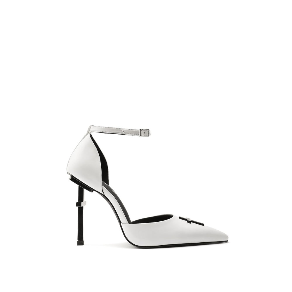 Colorful Bridge丨Crucifix Cross Series White Nun Sandals Women's High Heels