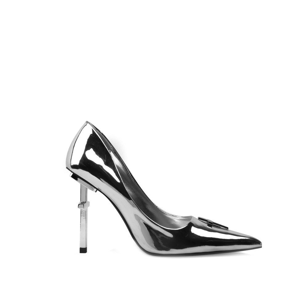 Colorful Bridge丨Crucifix Cross Series Pioneer Silver Mirror Women's High Heels