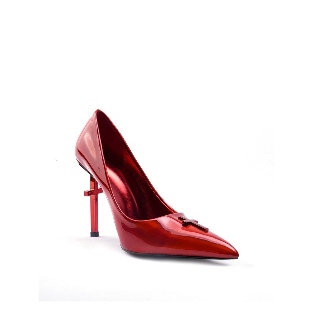 Colorful Bridge丨Crucifix Cross Series Vampire Pointed Red High Heels
