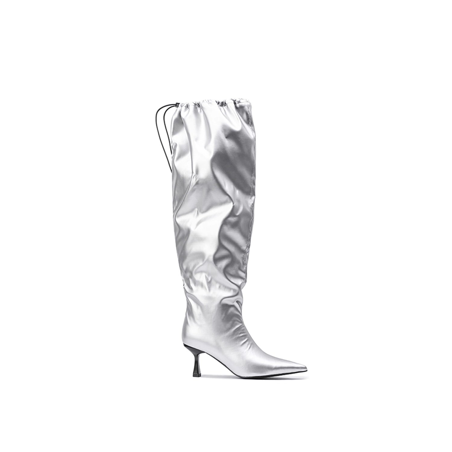 Colorful Bridge high boots wrinkled pointed futuristic women's boots