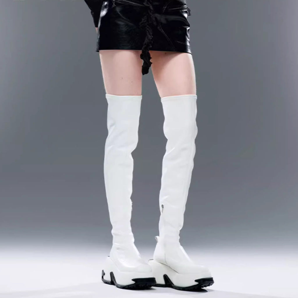DAPHNELAB [Sugar Cube] Over-the-Knee Boots