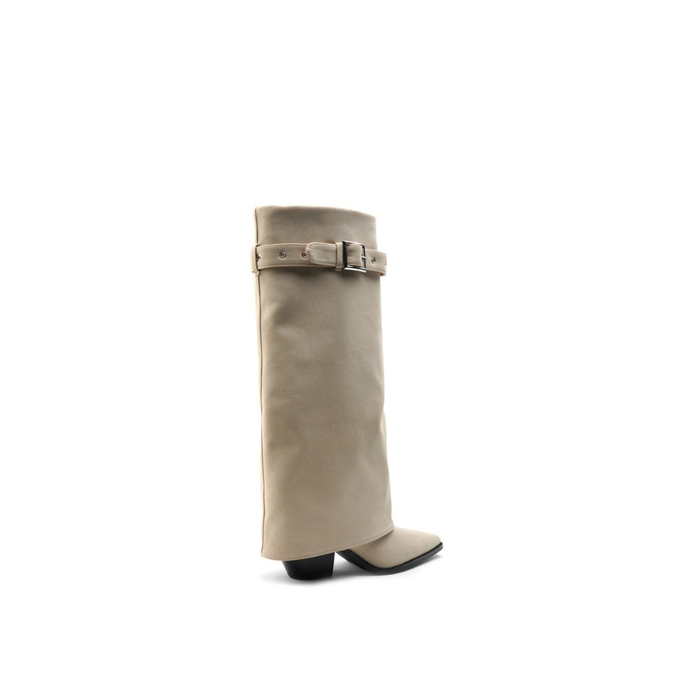 Colorful Bridge丨Pants boots designer buckled boots thick heel women's high boots