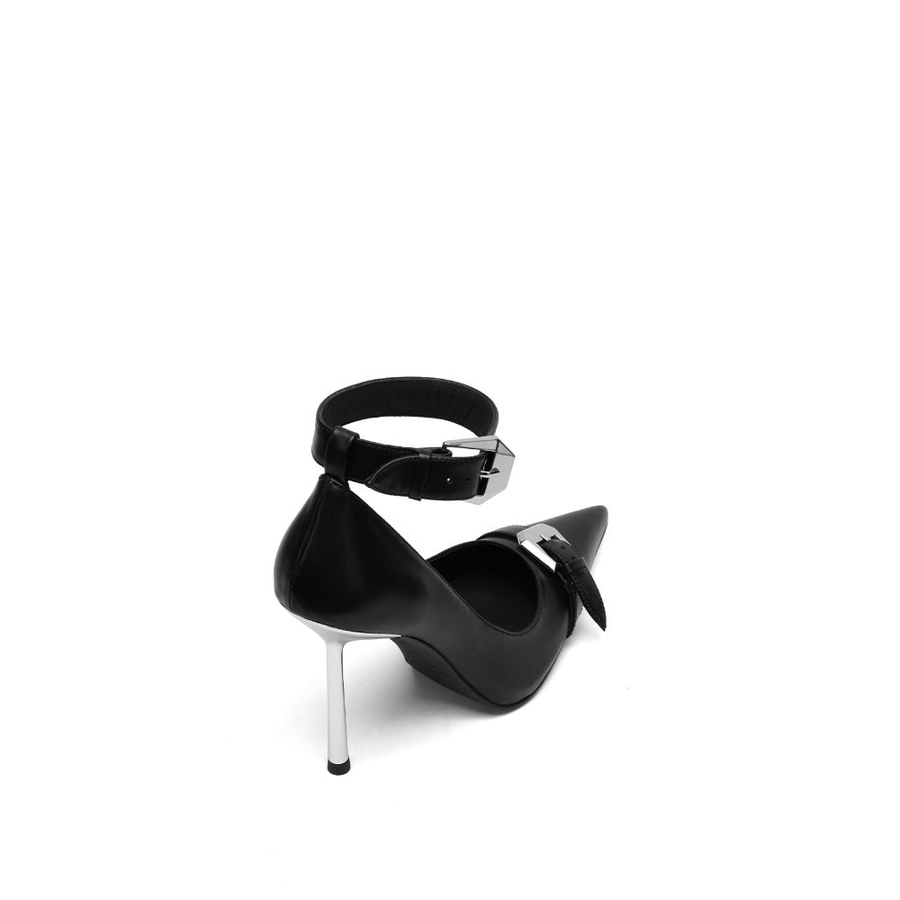 Colorful Bridge【Yueduo】Metal Buckle Strap High Heels