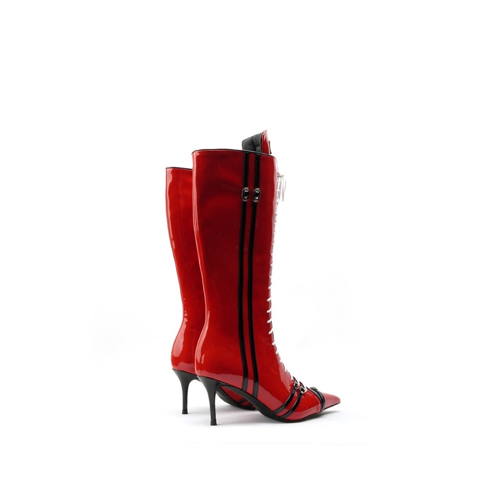 Colorful Bridge丨F1 Racing Series Designer Fashion Women's Knight Boots