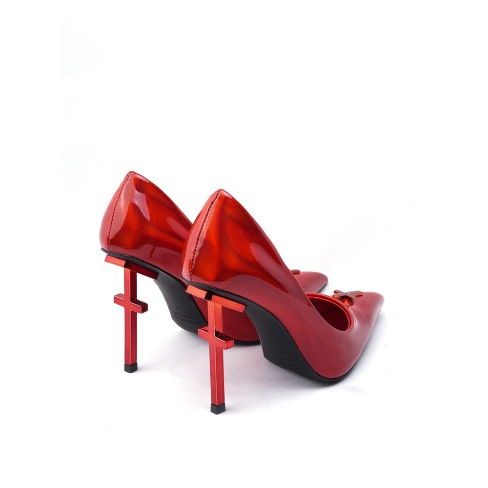 Colorful Bridge丨Crucifix Cross Series Vampire Pointed Red High Heels