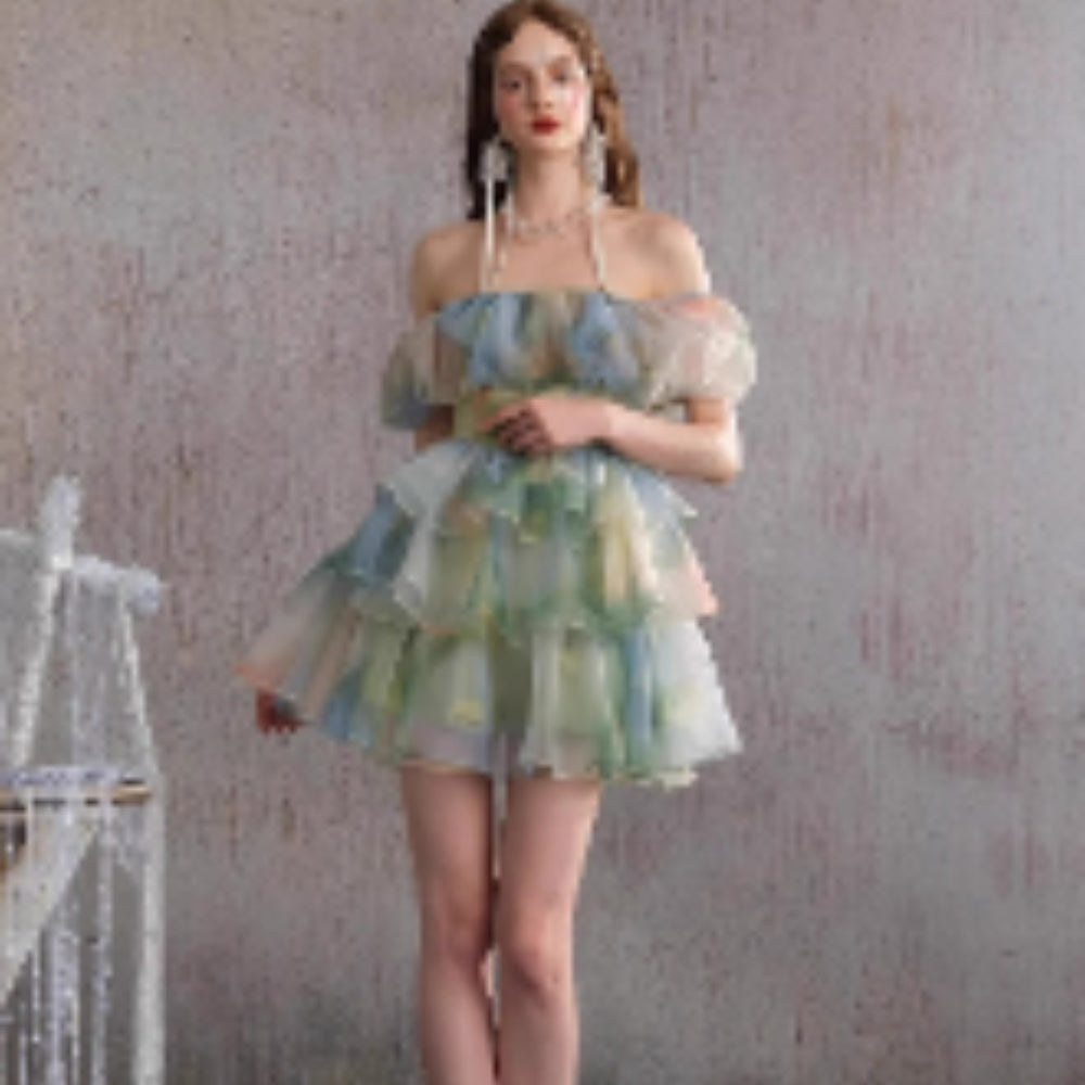 ARTE PURA Green Bustier Dress
