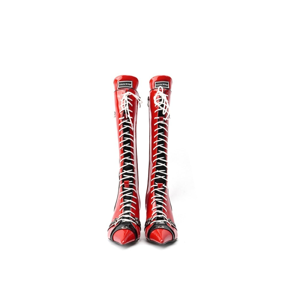 Colorful Bridge丨F1 Racing Series Designer Fashion Women's Knight Boots