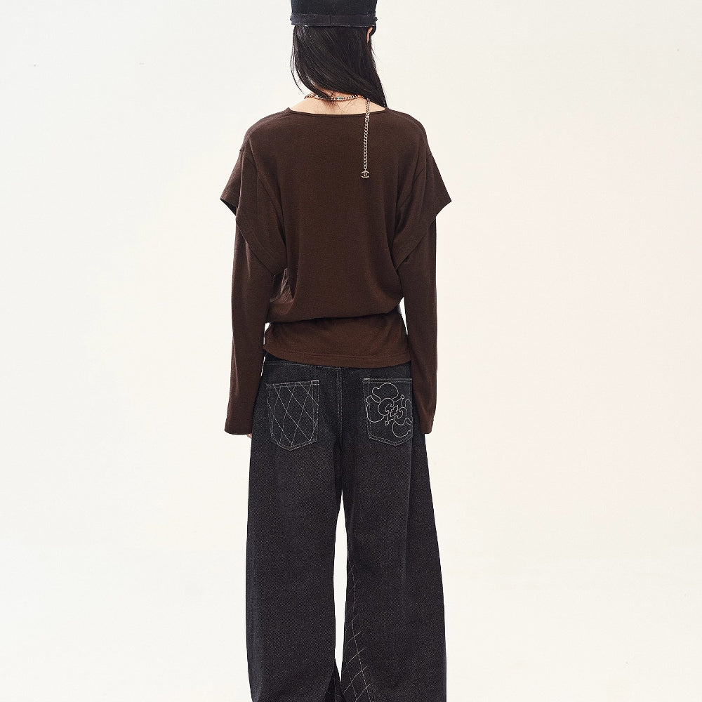 MEDIUM WELL Wool Silk Blend Top