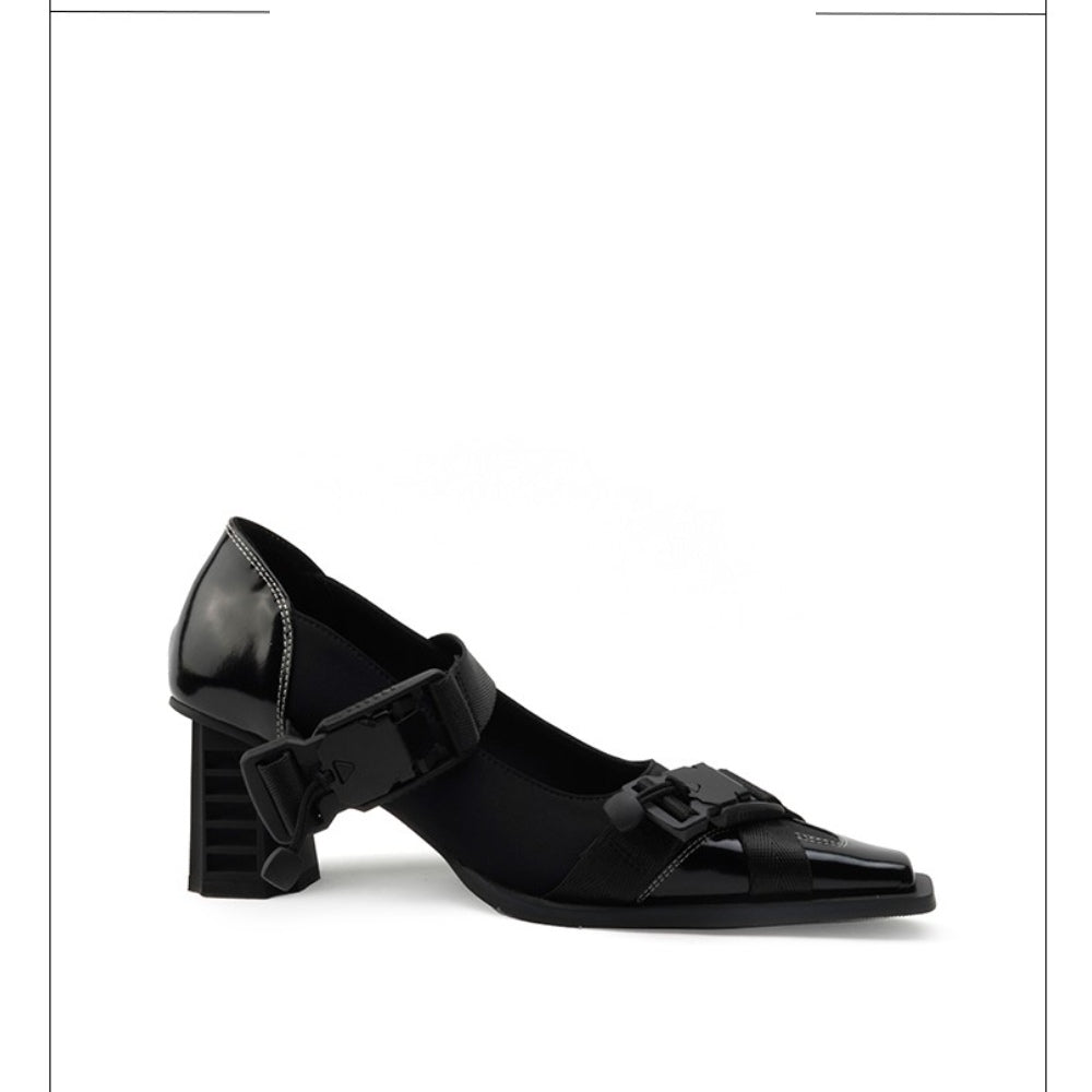 Colorful Bridge丨Functional Mary Jane Shoes Single Strap Women's High Heels