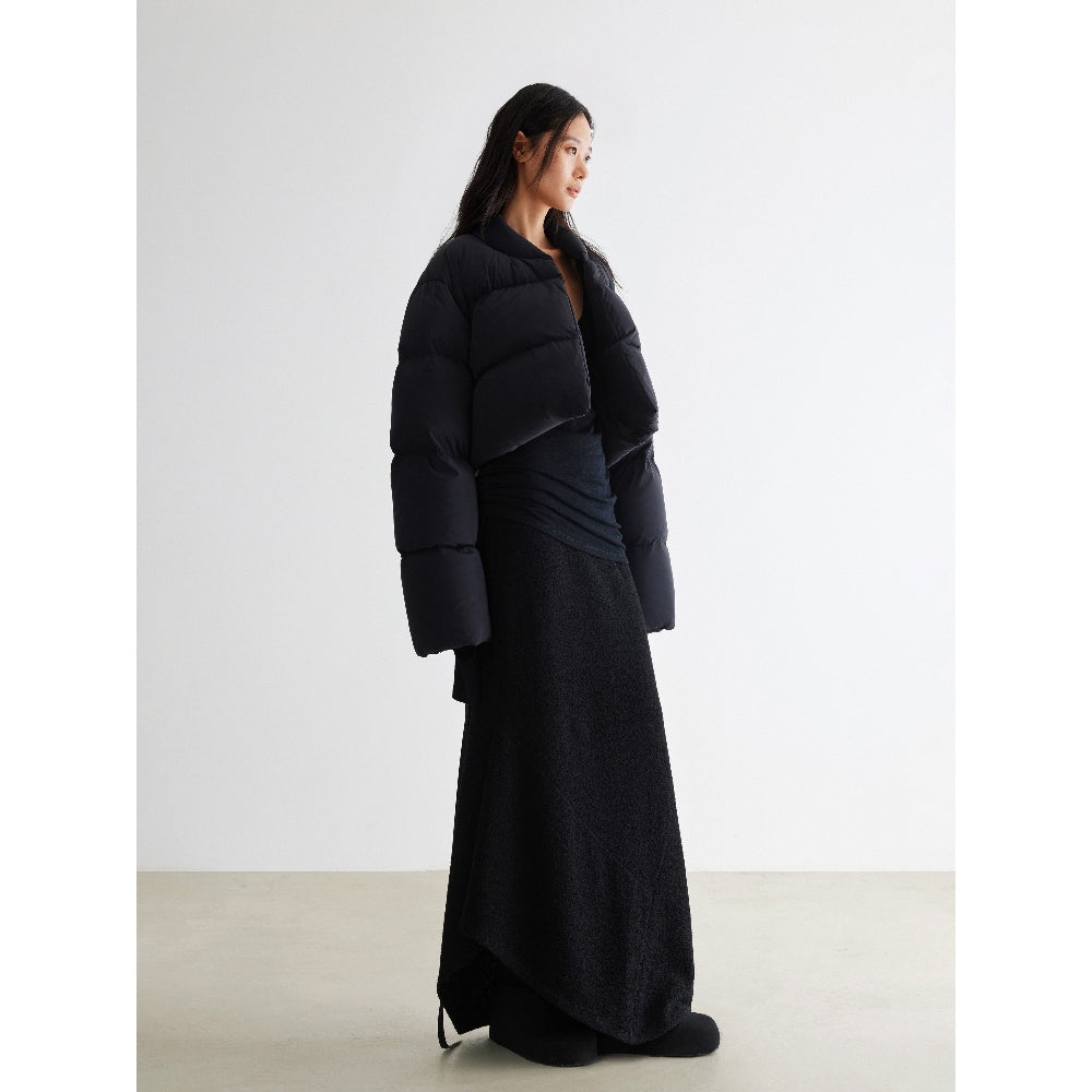 YUEXLIANG Loose goose down cloud collar short down jacket