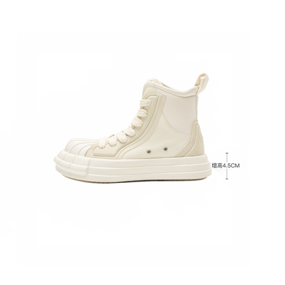 Ouder sheller shell toe high-top canvas shoes white