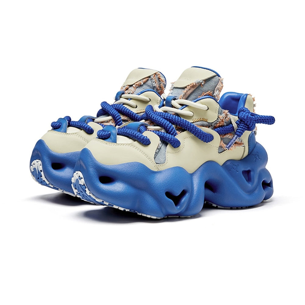 XMZY Street Style Leather Dad Shoes-Blue