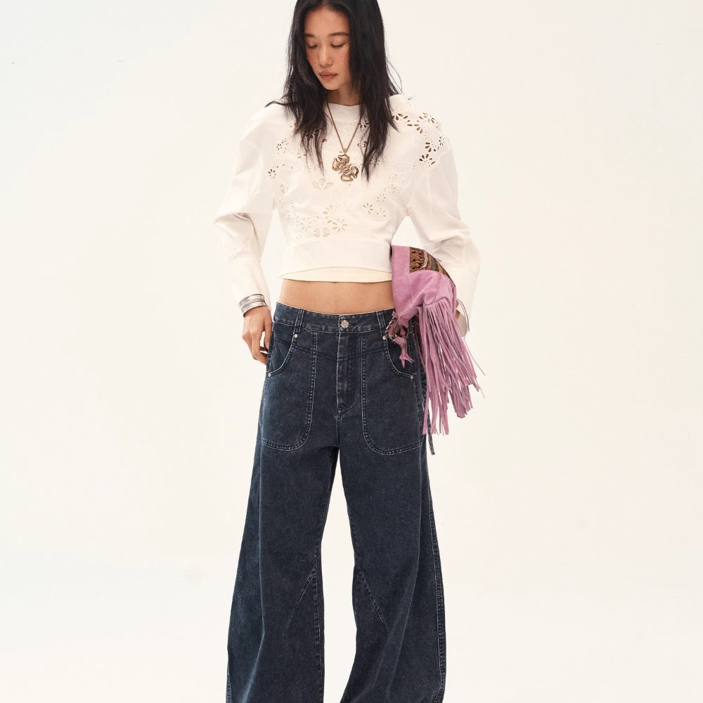 MEDIUM WELL Overdyed Flared Pants
