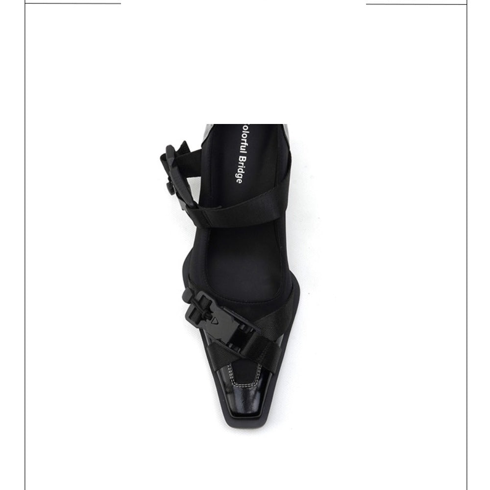Colorful Bridge丨Functional Mary Jane Shoes Single Strap Women's High Heels