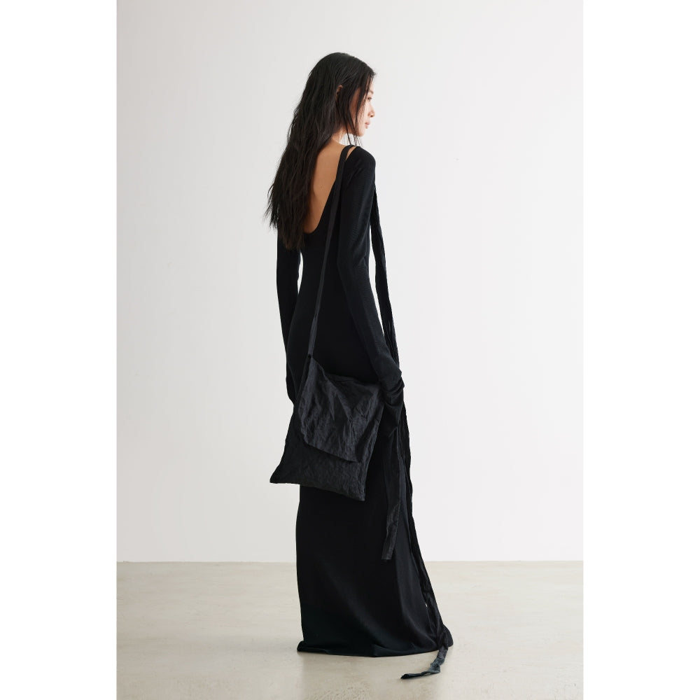 YUEXLIANG Reversible triangle hem wool dress