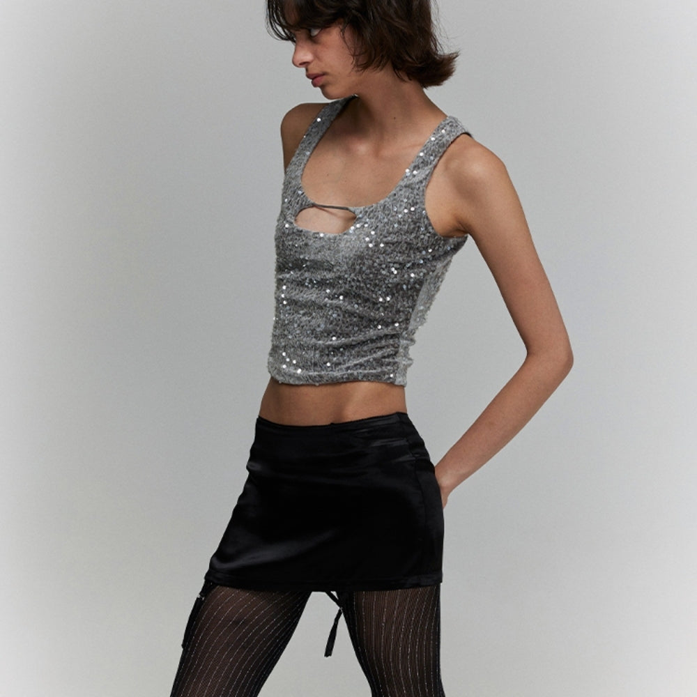 SANFRONTIERES Sparkle Tank Top