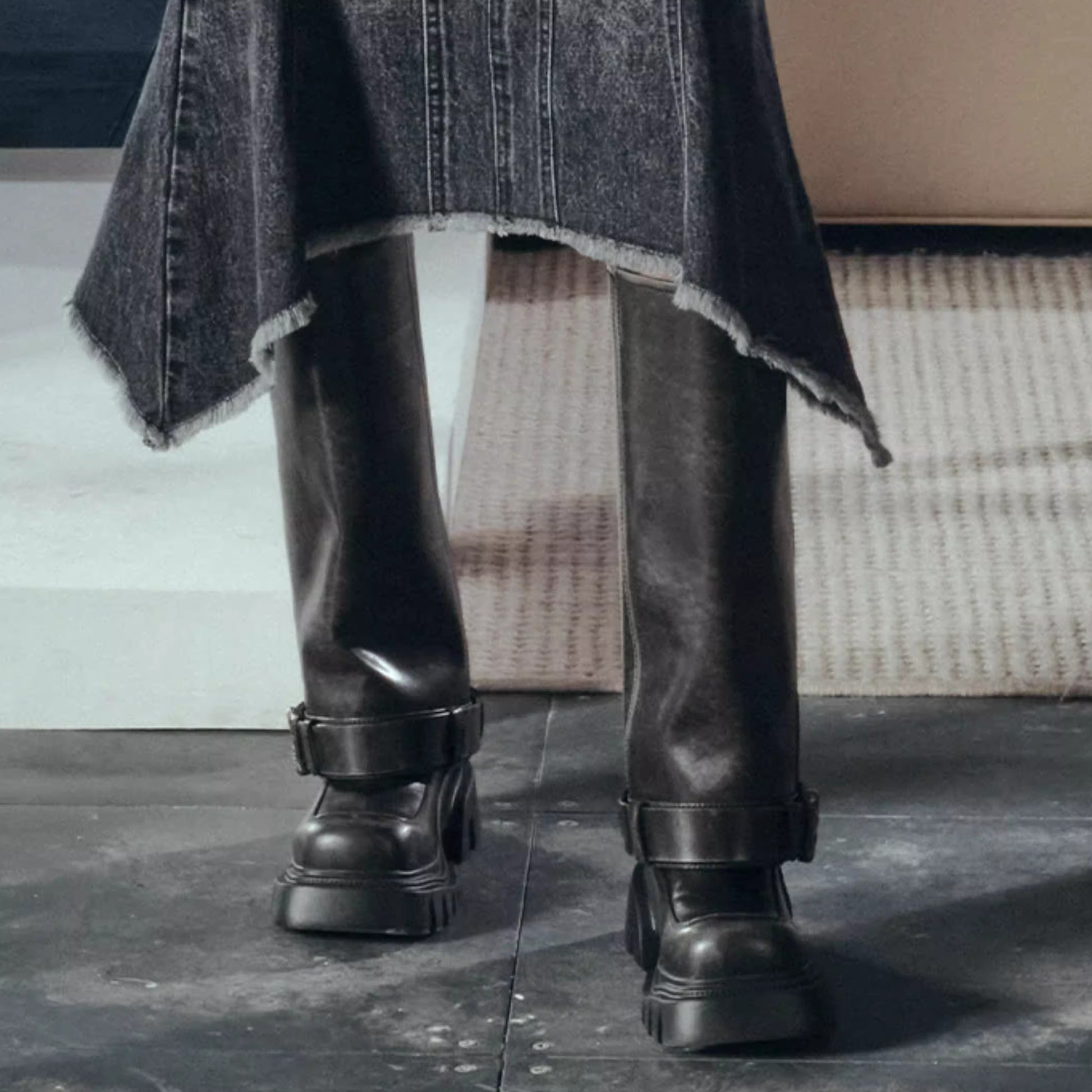 DAPHNELAB【Sugar Cube】High Boots