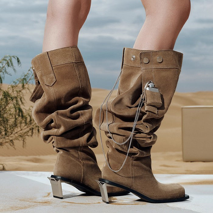 DAPHNE LAB [Sugar Cube] Over-the-Knee Boots