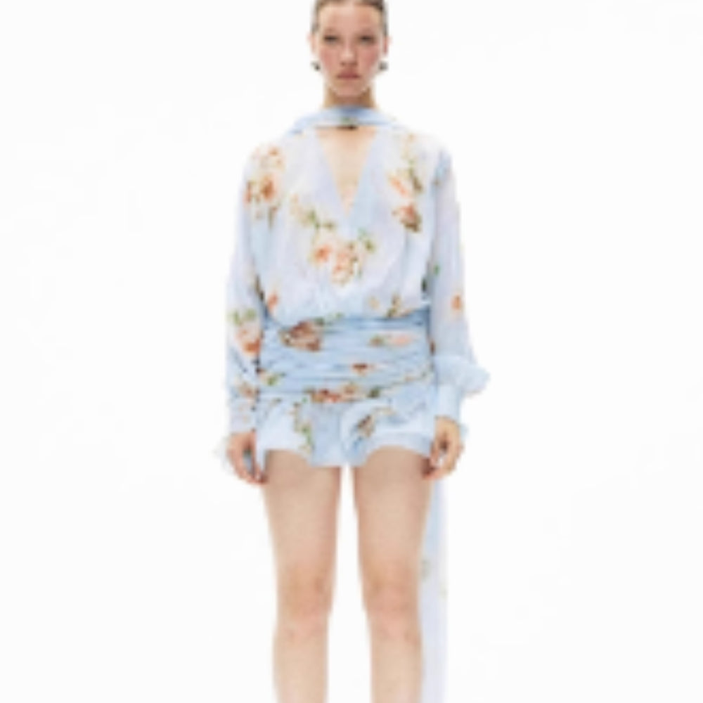 ARTE PURA Blue/Pink Scarf Dress