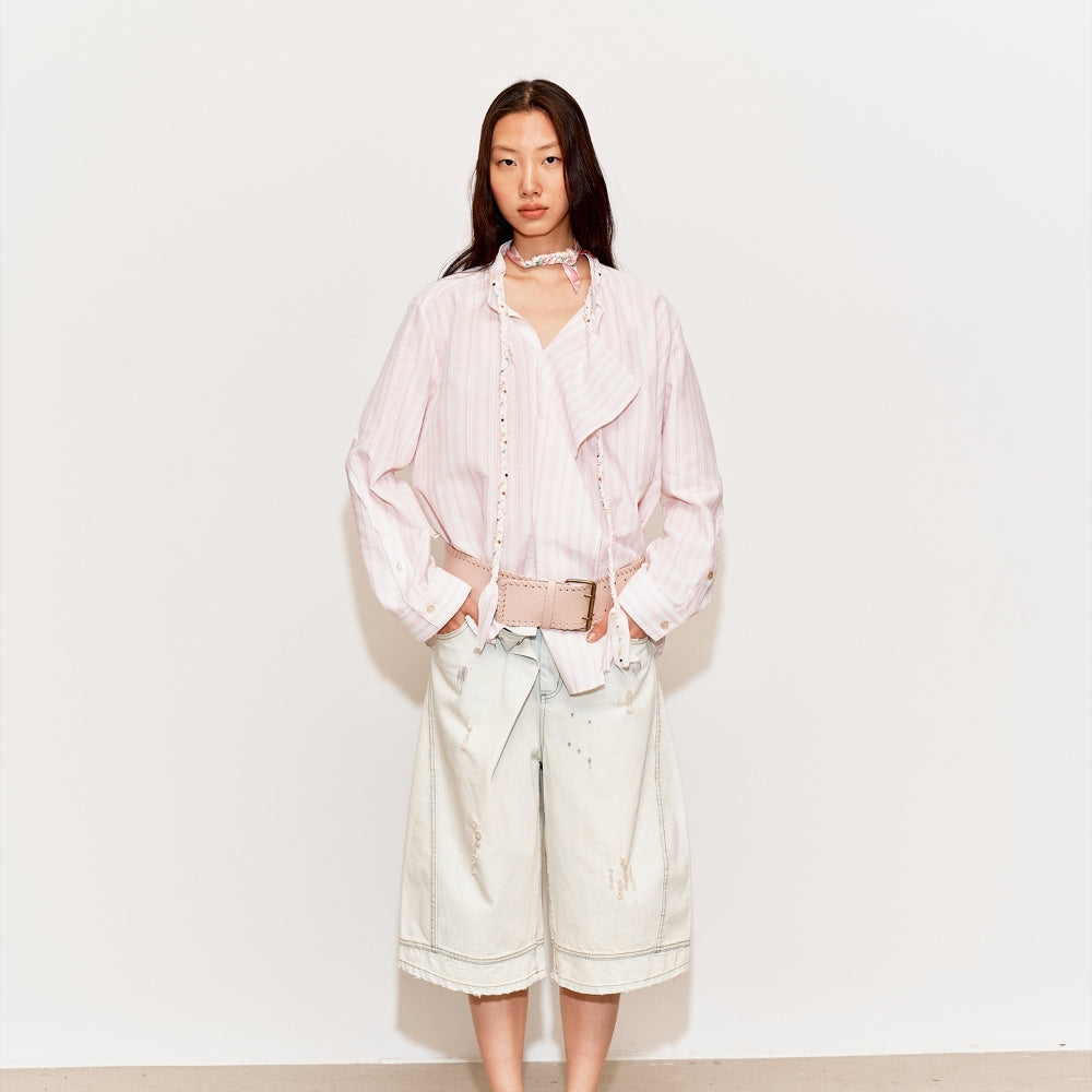 MEDIUM WELL Washed-out Denim Shorts